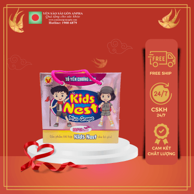 Tổ yến chưng sẵn Kids Nest hương nho